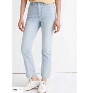 Madewell Slim Demi-Boot cropped jean in Bellmeade Wash